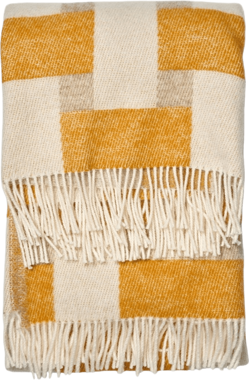 Pläd Weave, från Classic Collection, i färgen gul.