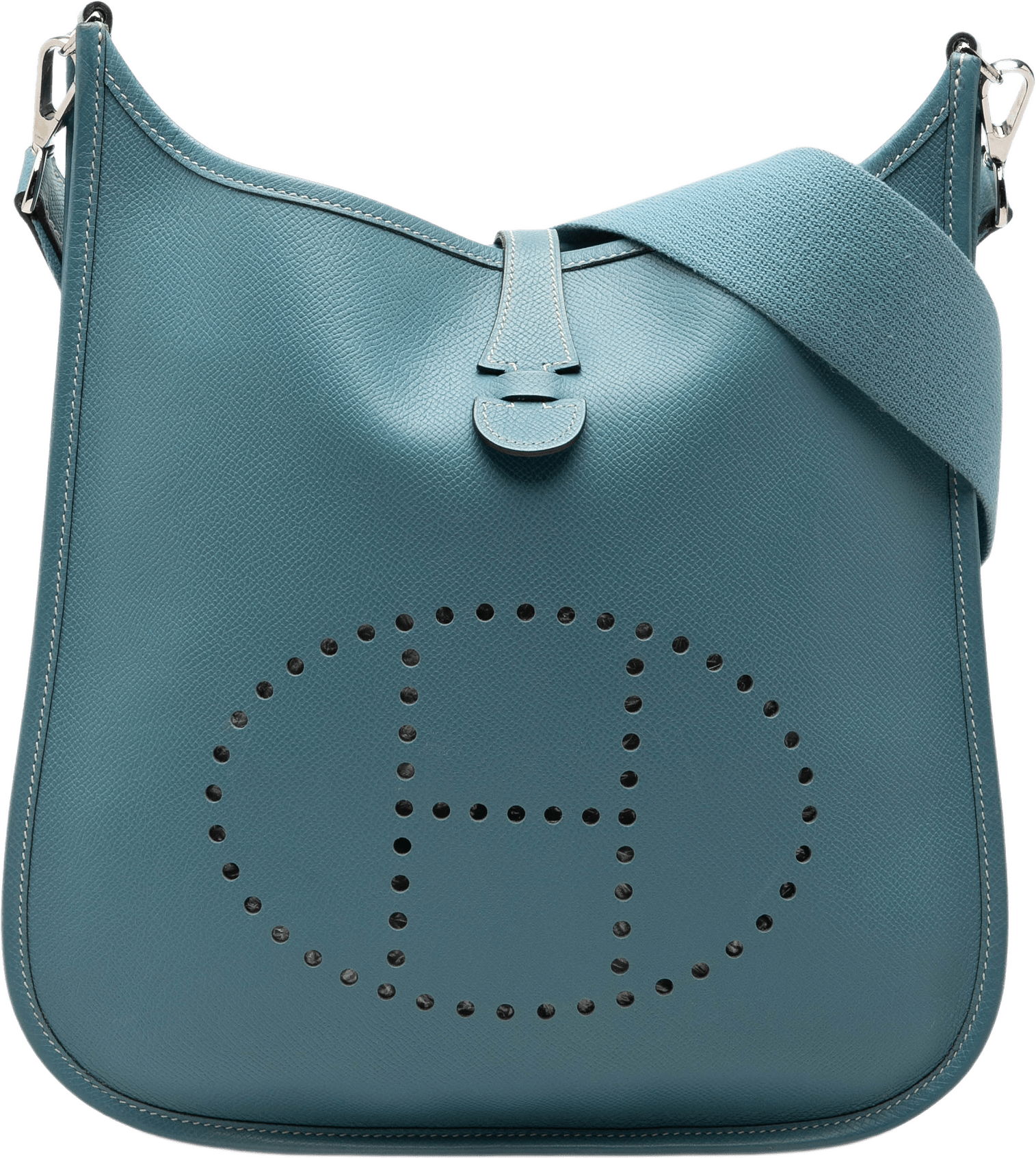 Hermès Clemence Evelyne 29, från Luxclusif, i färgen peacock.