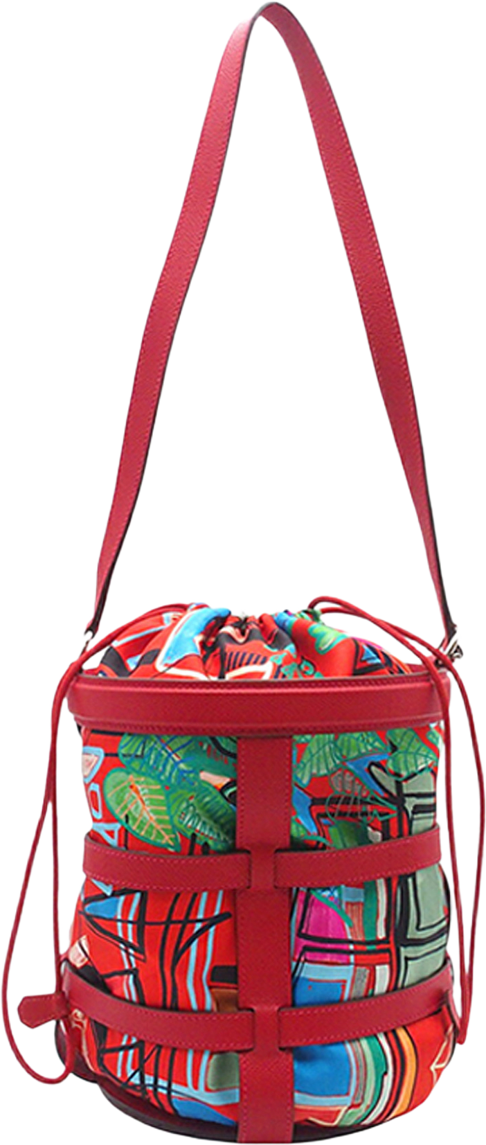 Hermès Silk And Epsom Sac Musardine, från Luxclusif, i färgen red.