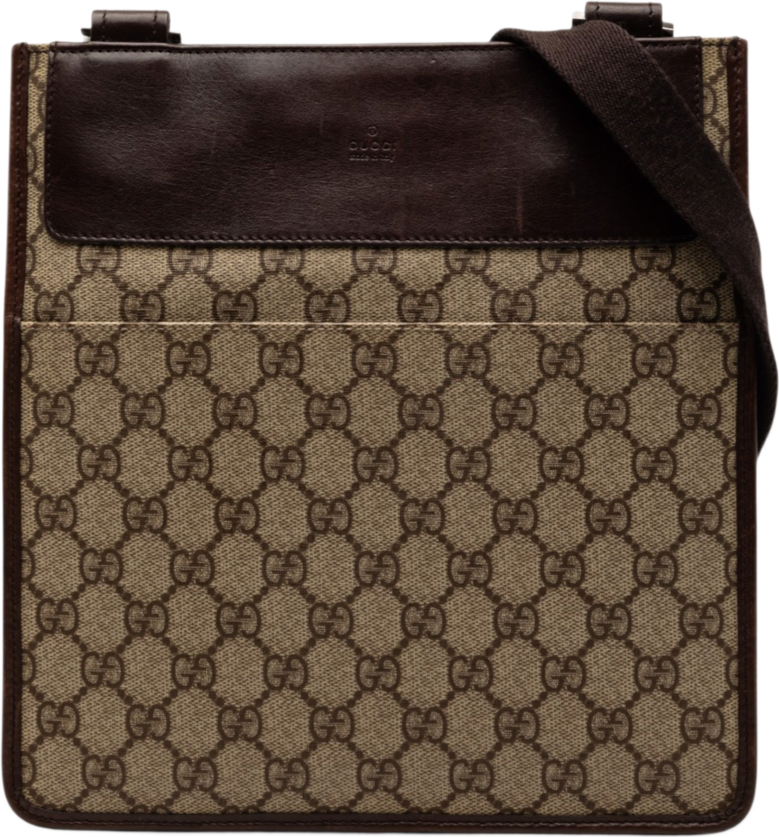 Gucci Gg Supreme Crossbody, från Luxclusif, i färgen beige.
