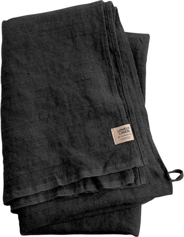 Hamam Lovely I Tvättat Lin, från Lovely Linen, i färgen dark grey.