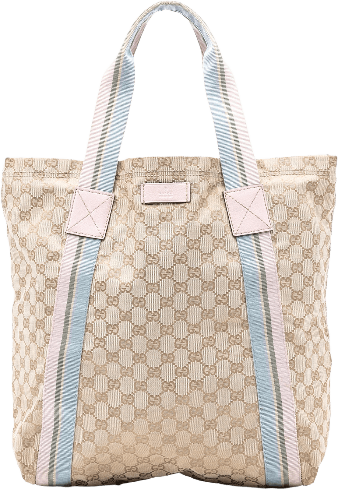 Gucci Gg Canvas Web Tote, från Luxclusif, i färgen beige.