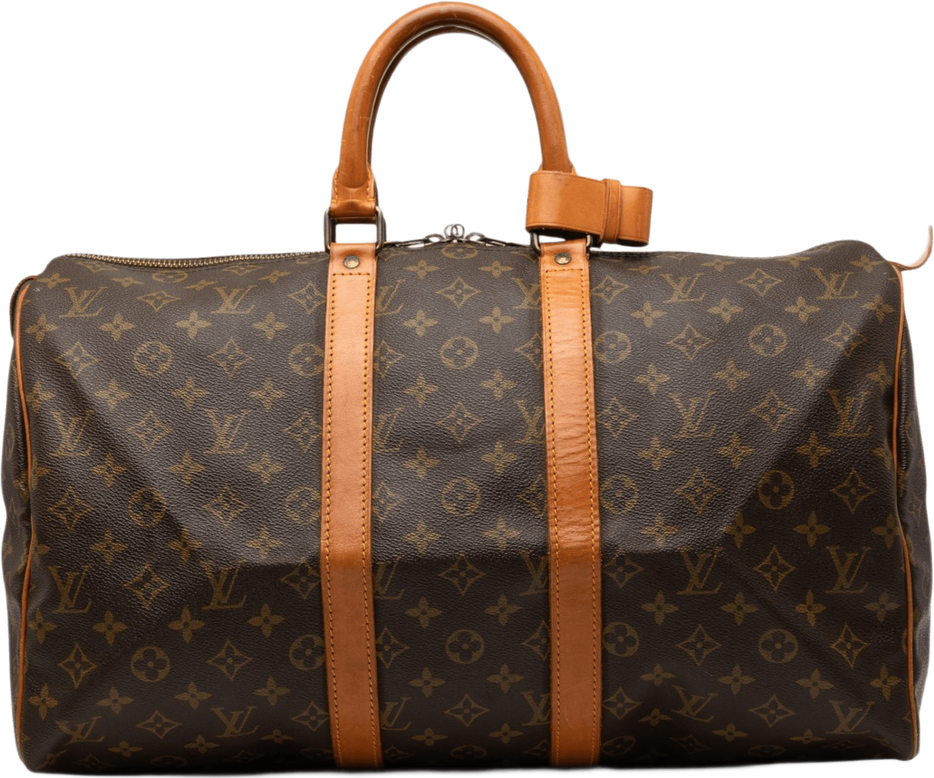 Louis Vuitton Monogram Keepall 45, från Luxclusif, i färgen brun.