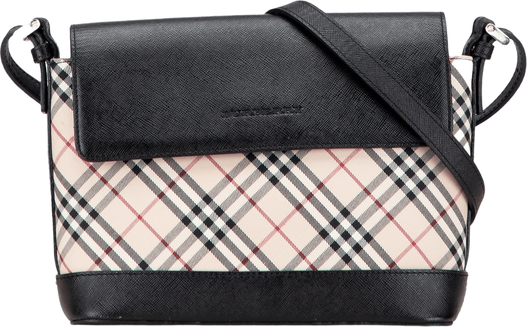 Burberry Nova Check Canvas Crossbody, från Luxclusif, i färgen beige.