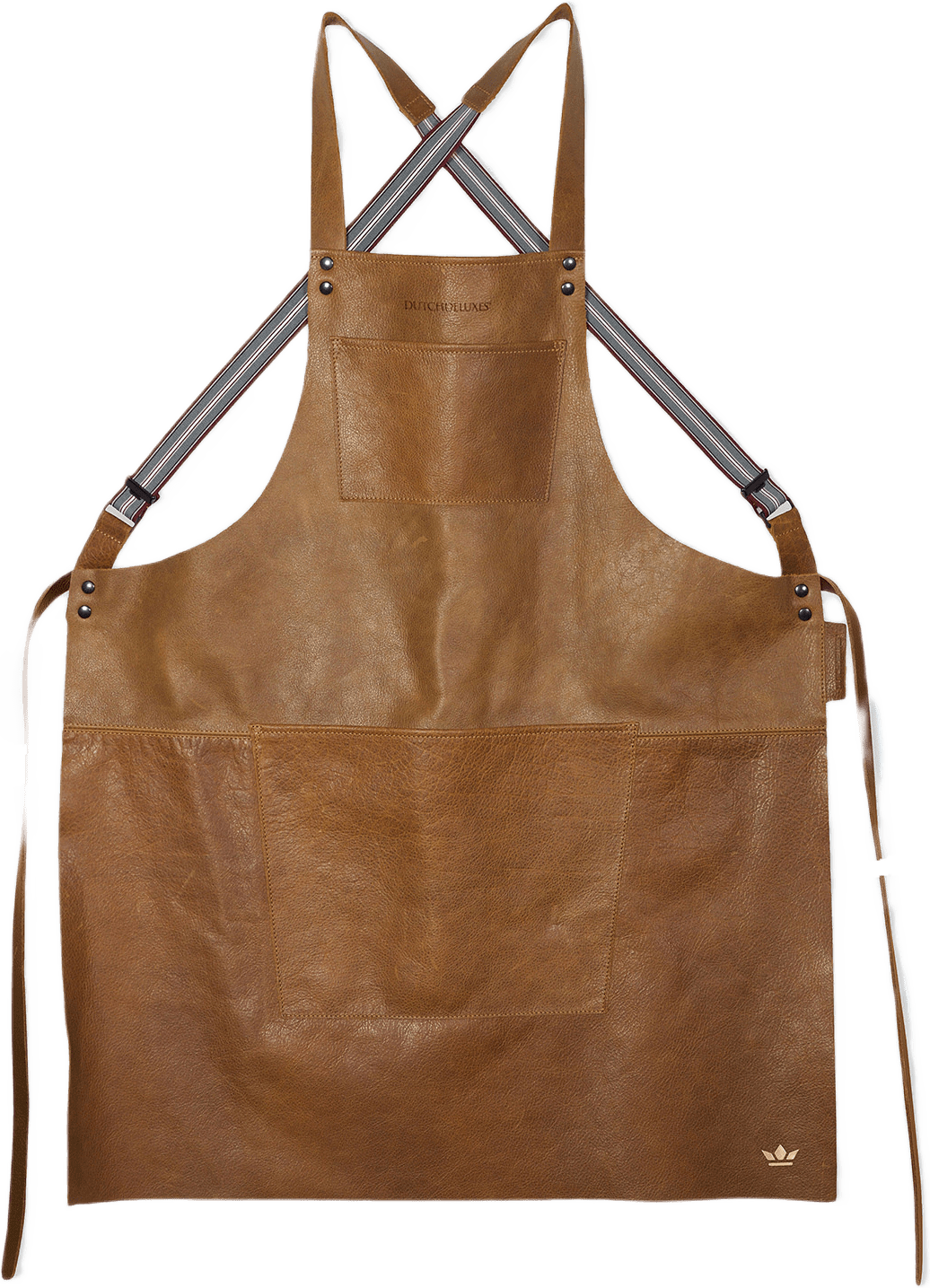 Förkläde Med Hängslen 65 X 77 Cm, från Dutchdeluxes, i färgen light brown.