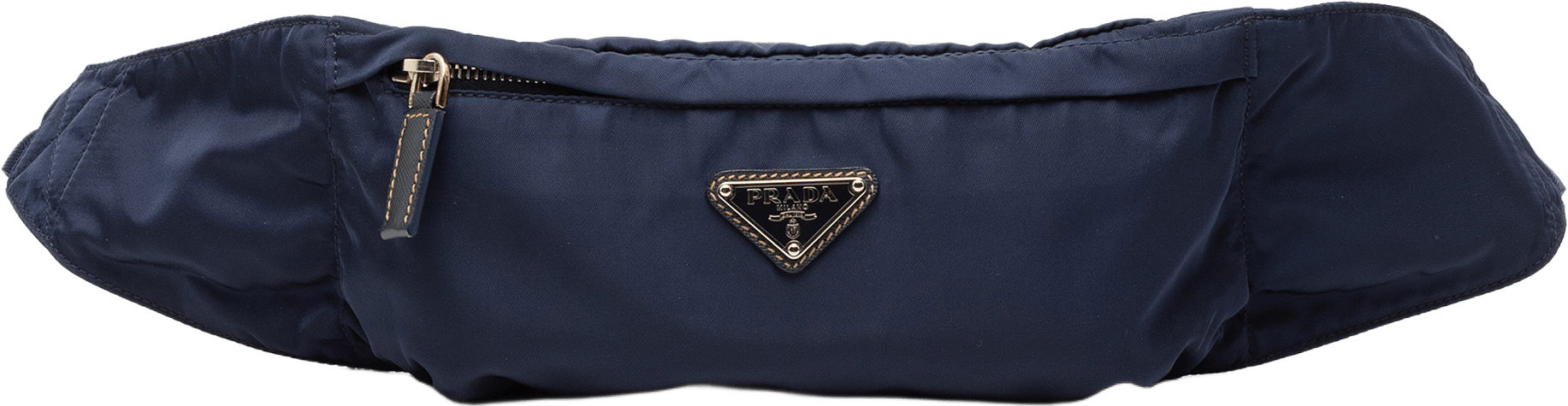 Prada Tessuto Belt Bag, från Luxclusif, i färgen navy.