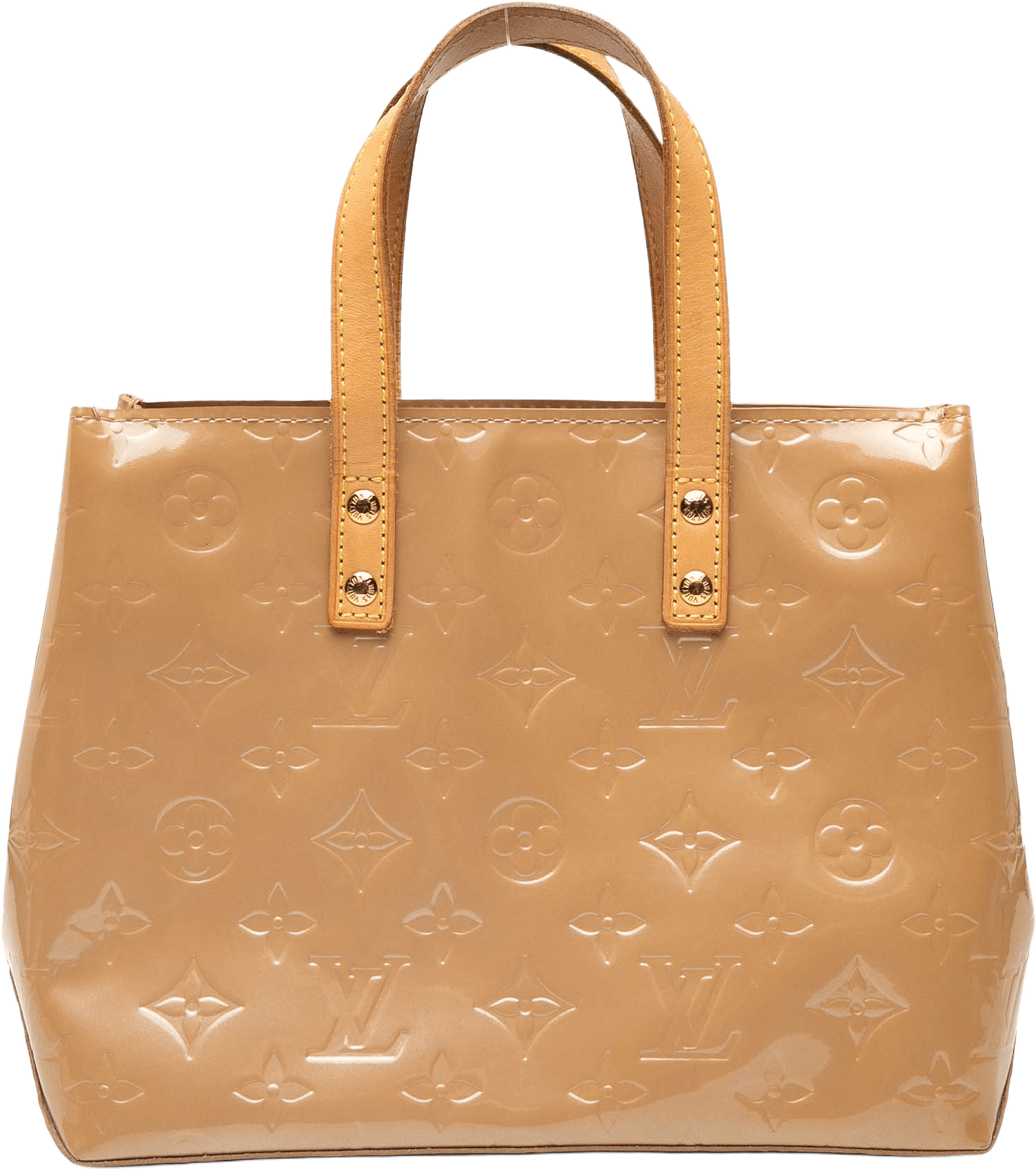 Louis Vuitton Monogram Vernis Reade Pm, från Luxclusif, i färgen beige.