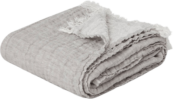 Linne Pläd, från Spirit of the Nomad, i färgen misty grey.