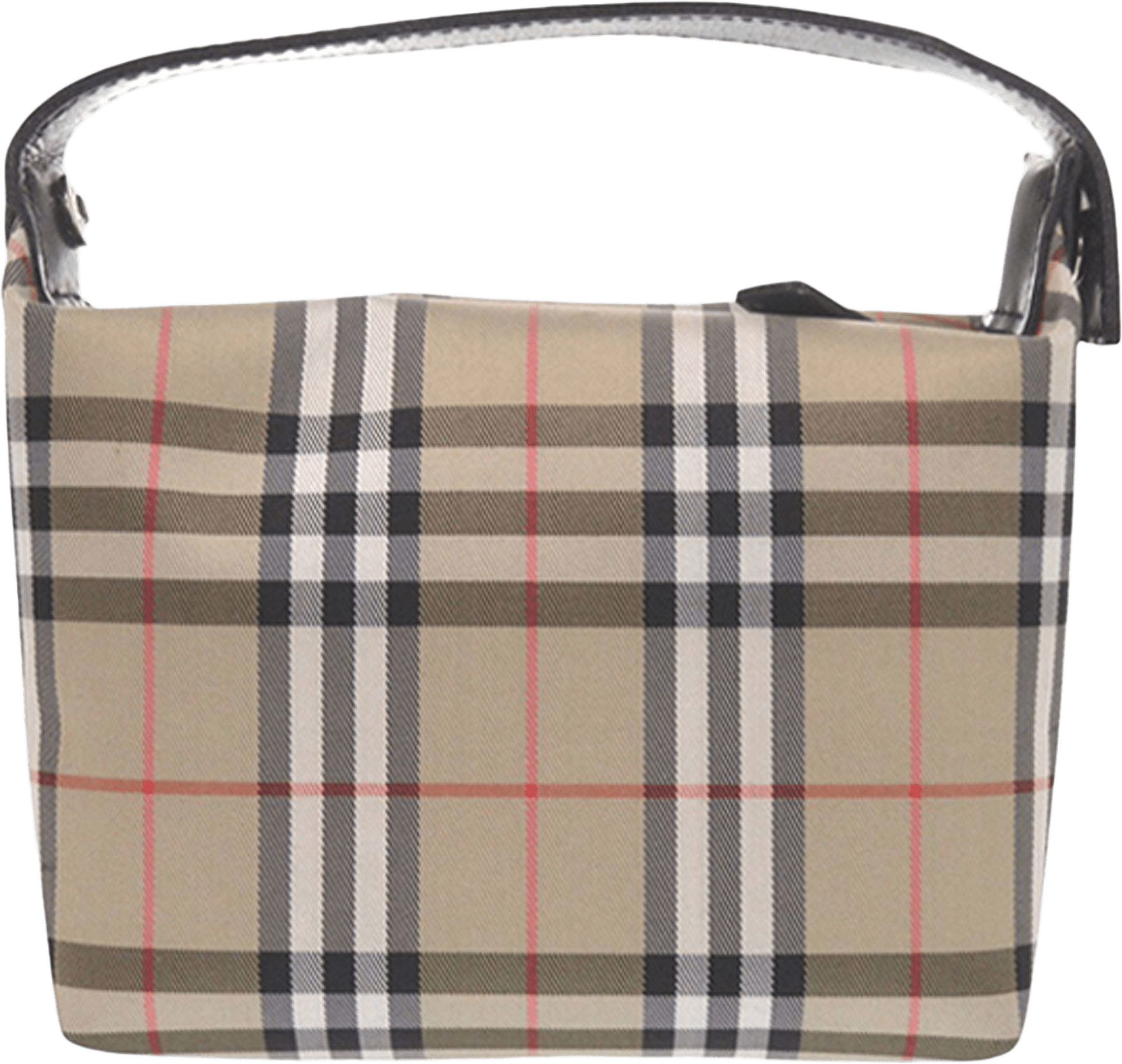 Burberry House Check Nylon Handbag, från Luxclusif, i färgen beige.