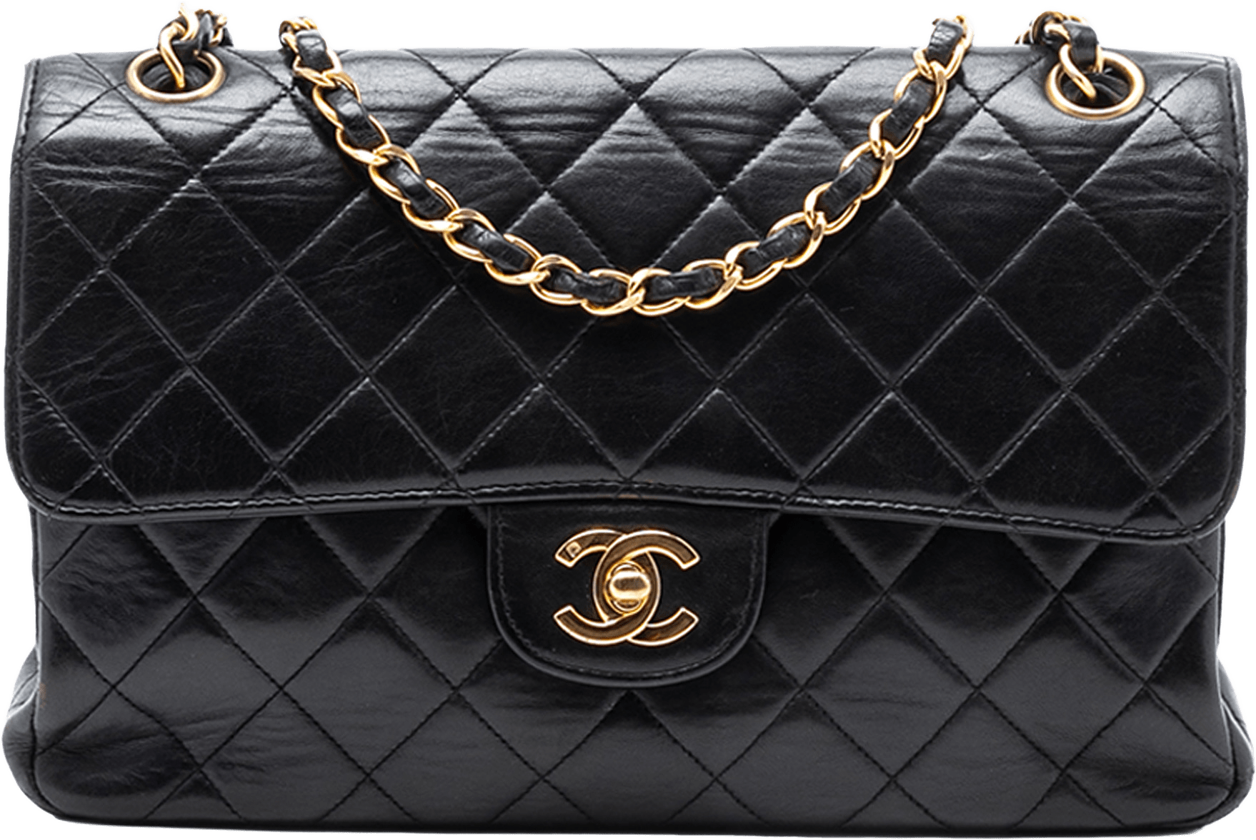 Chanel Medium Quilted Lambskin Double Sided Flap, från Luxclusif, i färgen black.