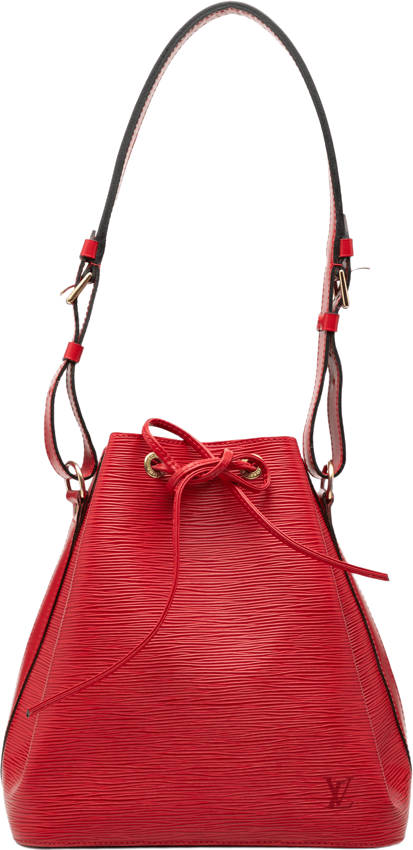 Louis Vuitton Epi Petit Noe, från Luxclusif, i färgen red.