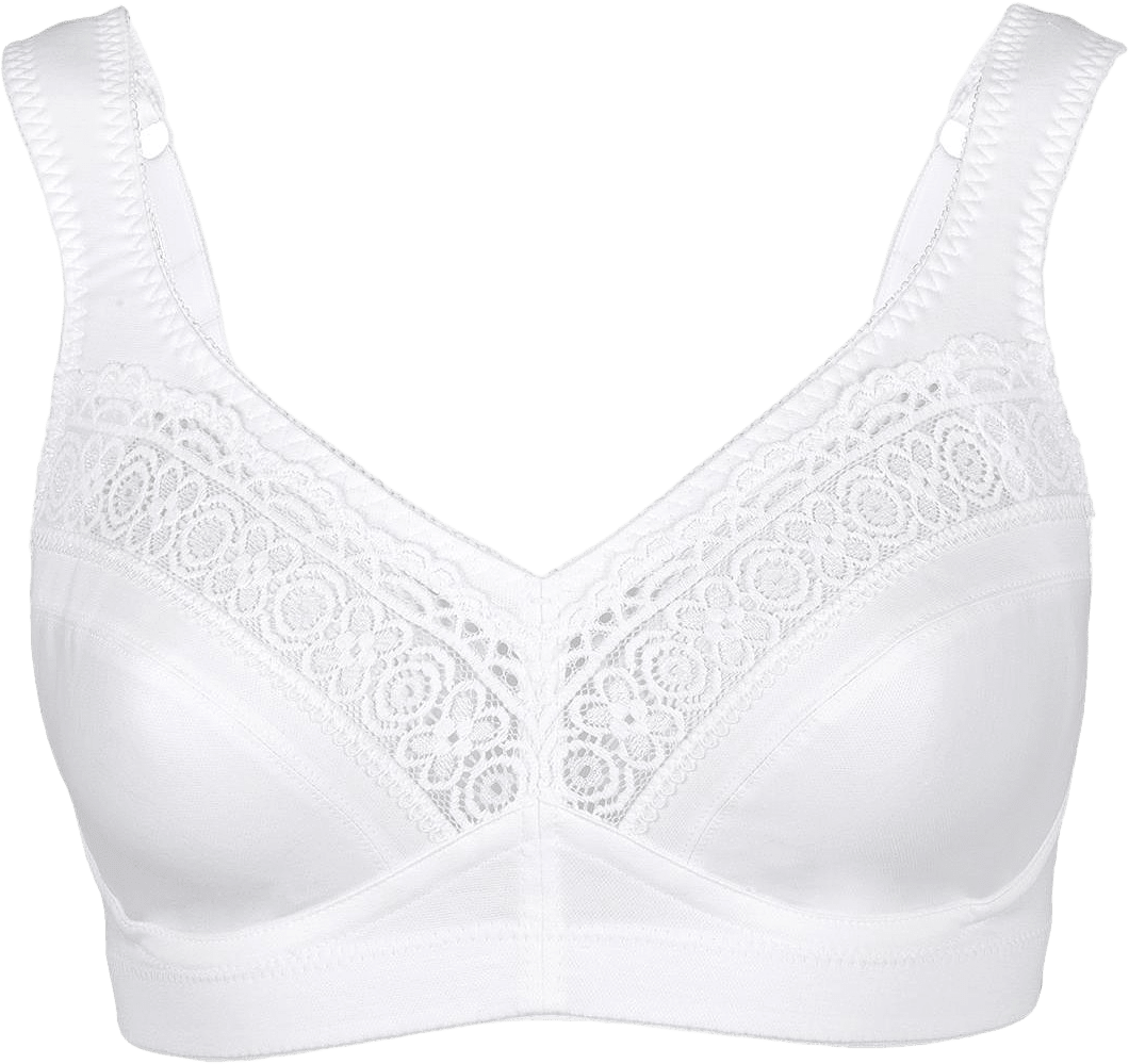 Cotton Star Bh Utan Bygel, från Swegmark, i färgen white.