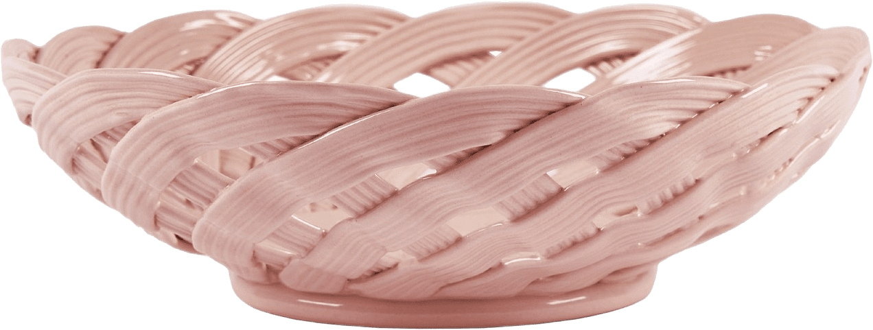Basket Servingsskål - 26 Cm, från Pick A Poppy, i färgen dark pink.