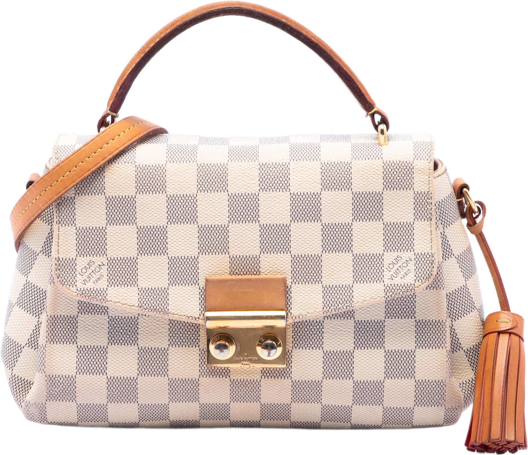Louis Vuitton Damier Azur Croisette, från Luxclusif, i färgen vit.