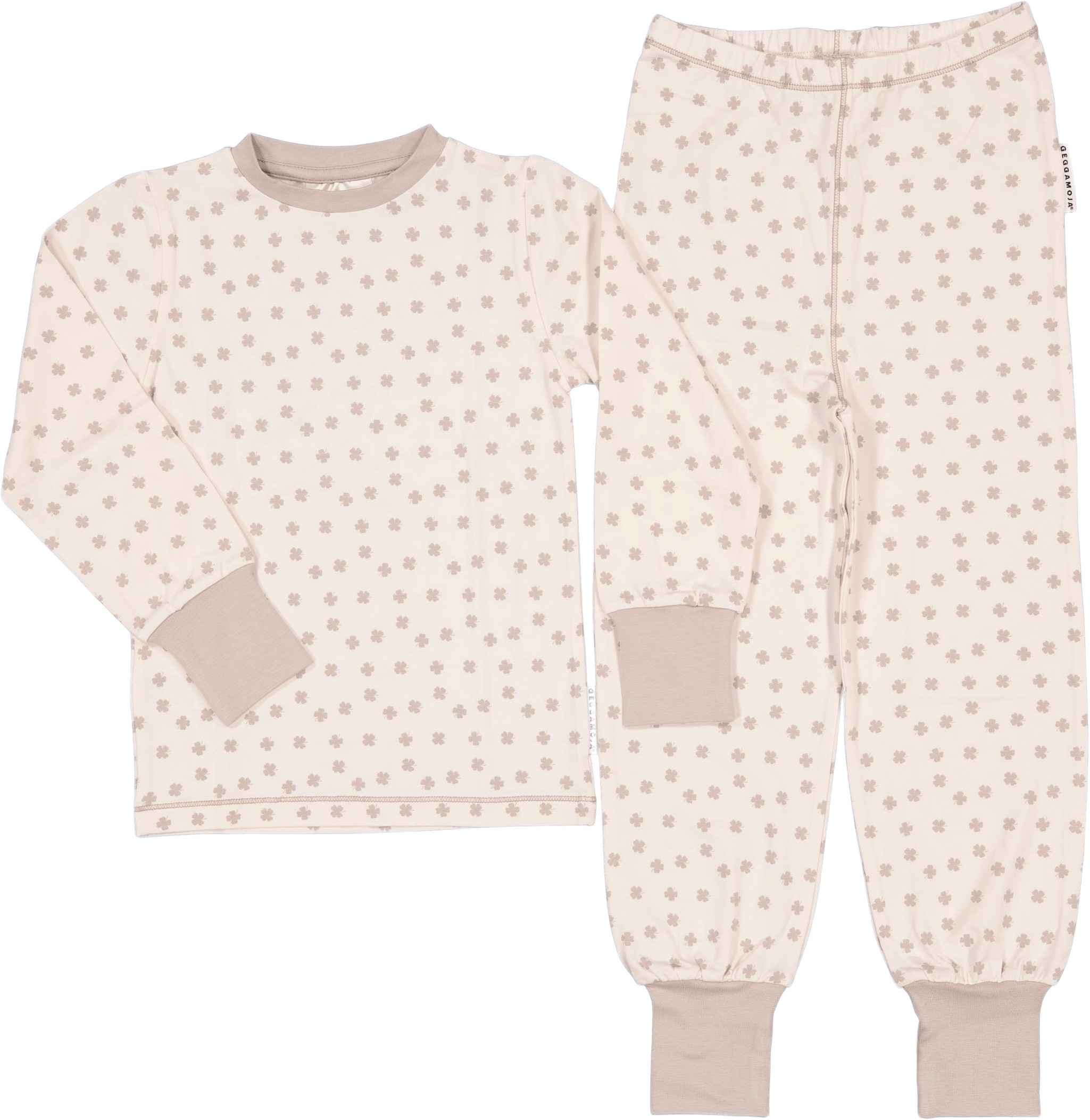 Pyjamas Tvådelad Bambu, från Geggamoja, i färgen beige.