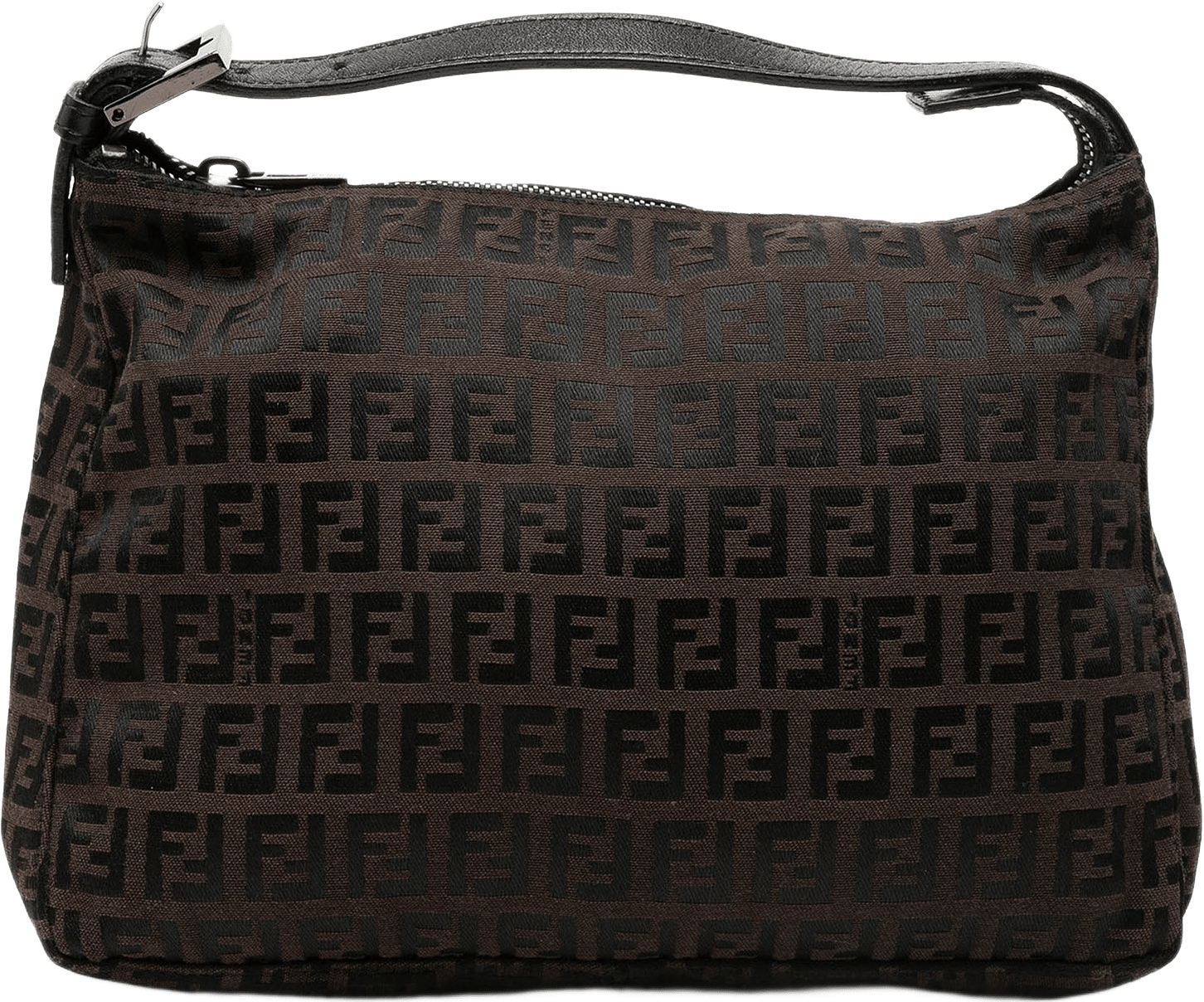 Fendi Zucchino Canvas Handbag, från Luxclusif, i färgen brun.