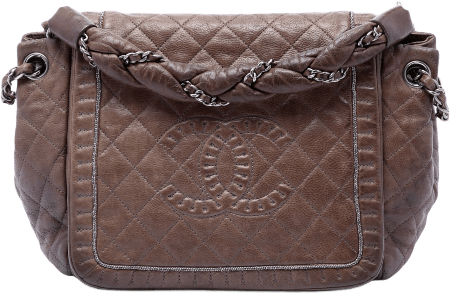 Chanel Small Quilted Calfskin Istanbul Accordion Flap, från Luxclusif, i färgen brown.