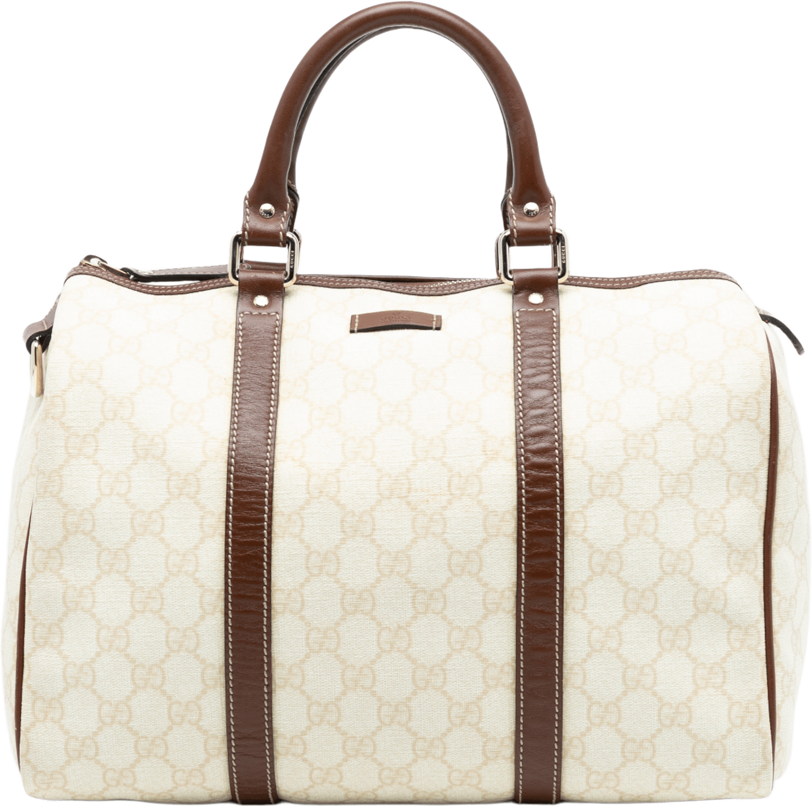 Gucci Medium Gg Supreme Joy Boston Bag, från Luxclusif, i färgen white.