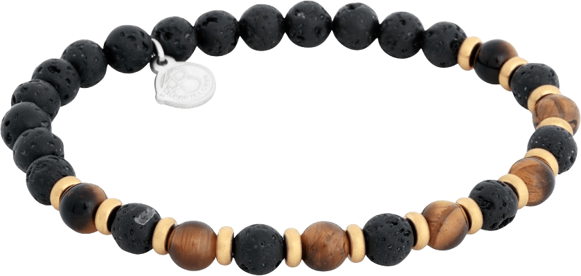 Blend Beadsarmband, från by BILLGREN, i färgen brown/black/gold colored.
