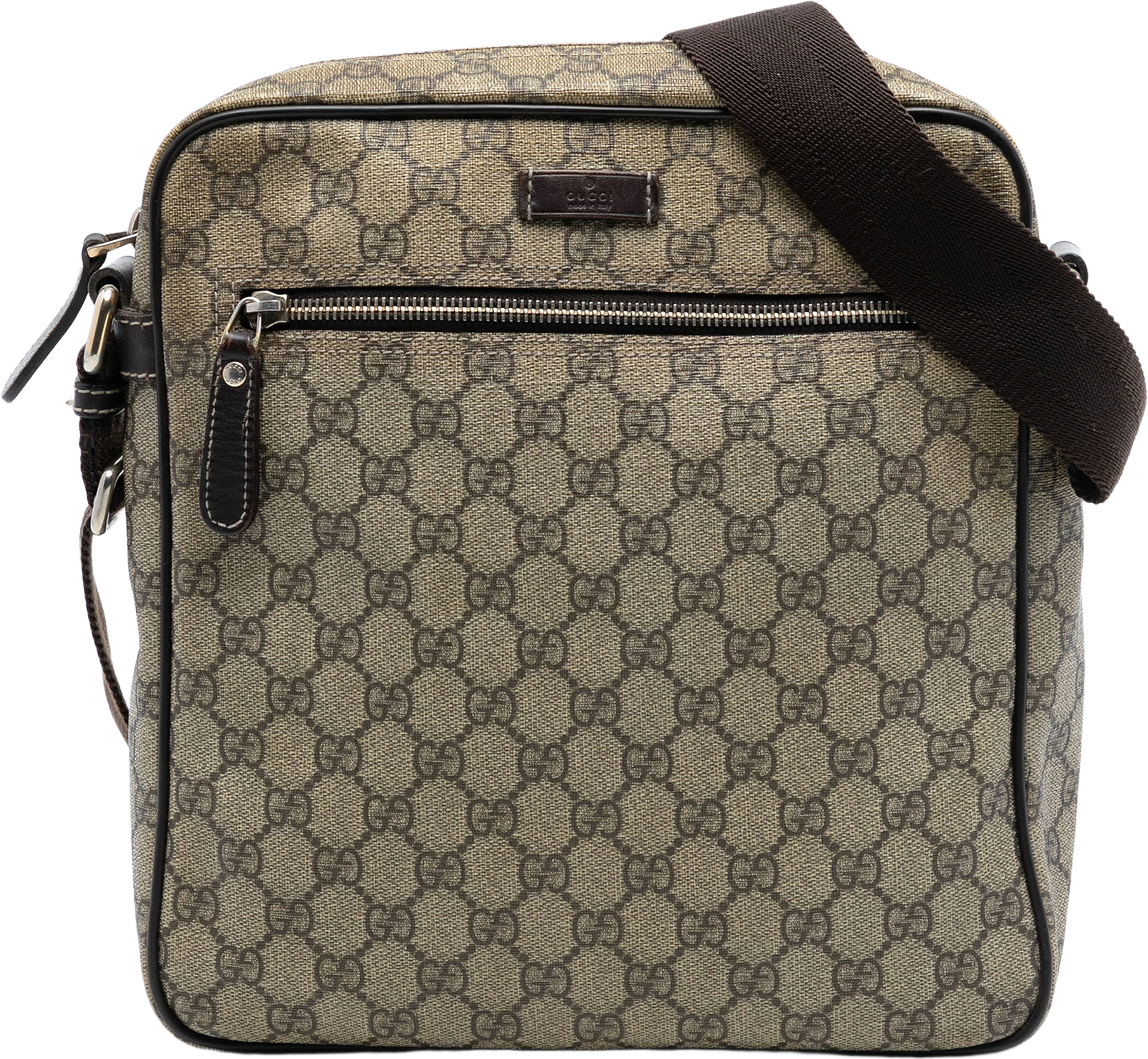 Gucci Gg Supreme Crossbody, från Luxclusif, i färgen beige.