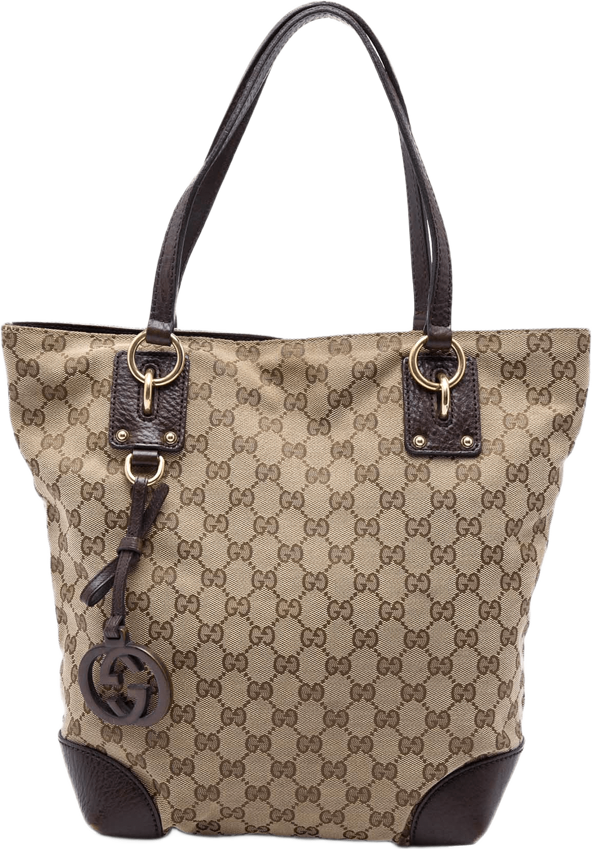 Gucci Gg Canvas Gg Charm Tote, från Luxclusif, i färgen beige.