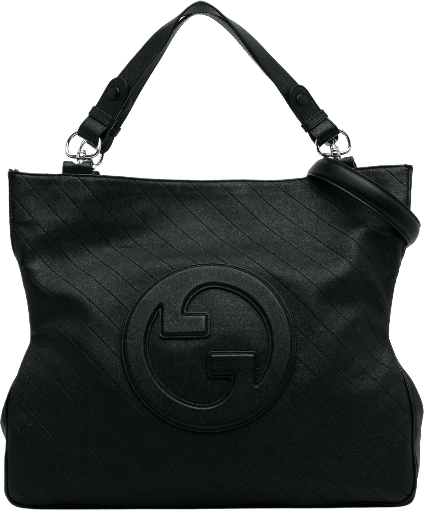 Gucci Medium Blondie Satchel, från Luxclusif, i färgen black.