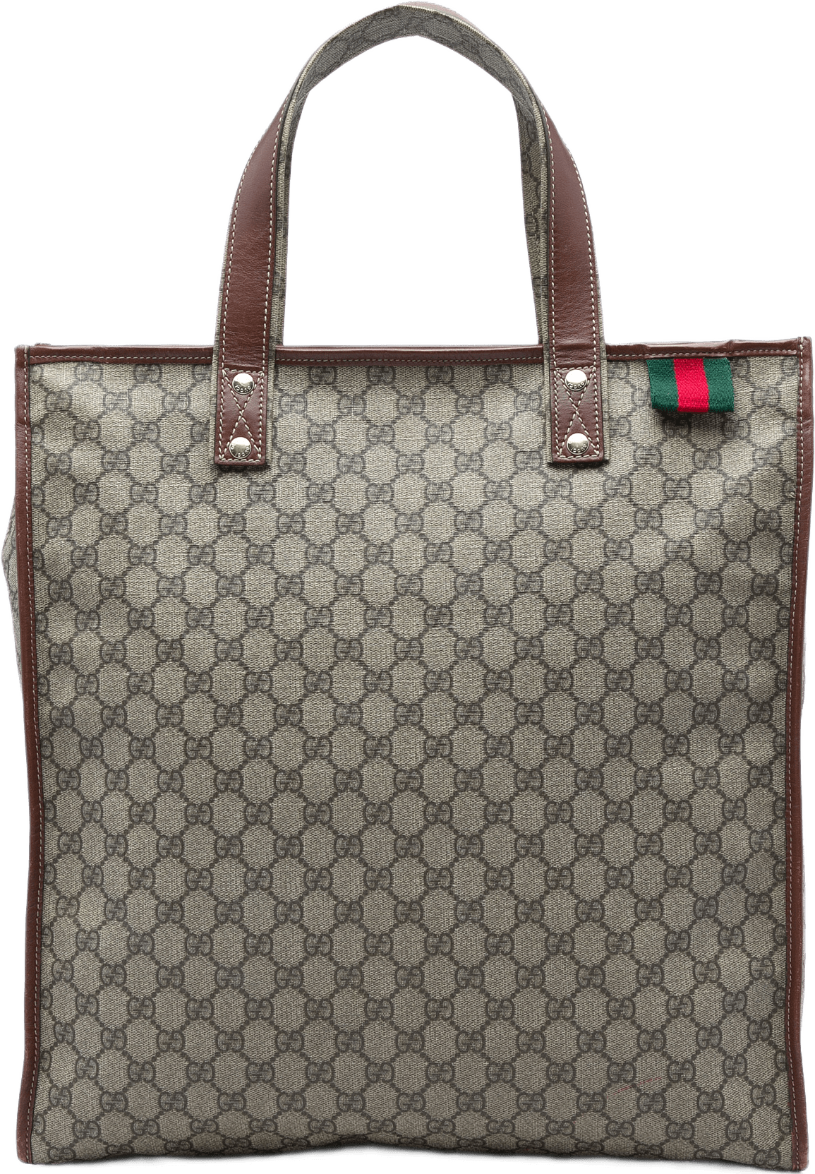 Gucci Gg Supreme Web Tote, från Luxclusif, i färgen beige.
