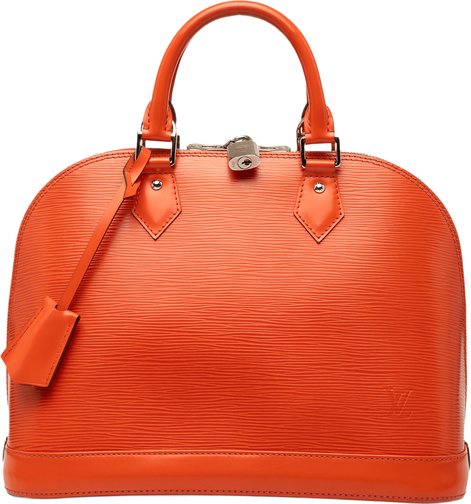 Louis Vuitton Epi Alma Pm, från Luxclusif, i färgen orange.
