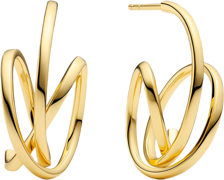 Örhängen Spirale Pianura, från Sif Jakobs Jewellery, i färgen gold.