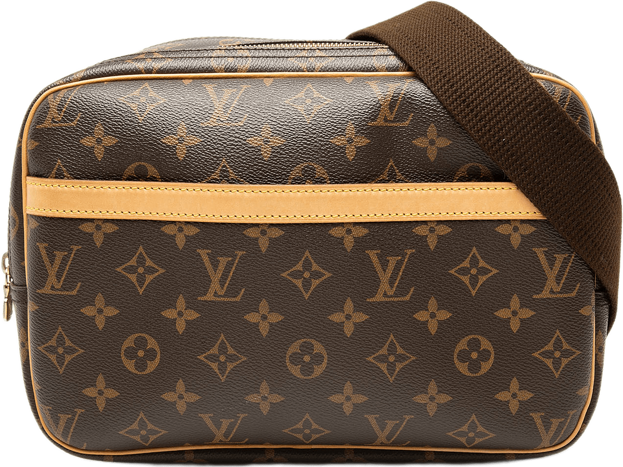 Louis Vuitton Monogram Reporter Pm, från Luxclusif, i färgen brun.