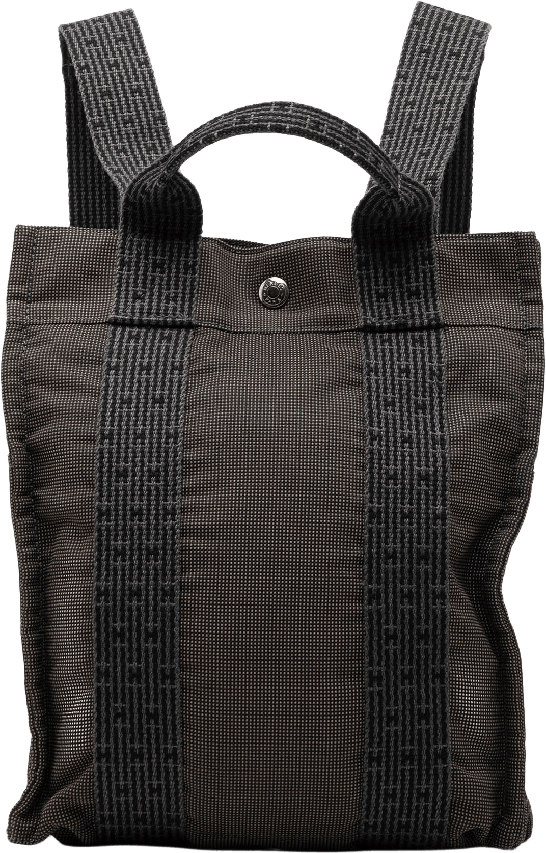 Hermès Canvas Herline Backpack Pm, från Luxclusif, i färgen gray.