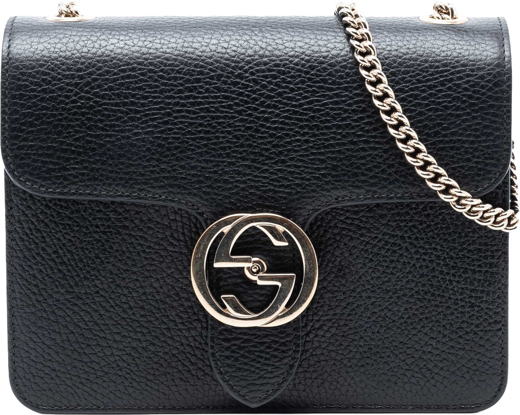 Gucci Small Dollar Calfskin Interlocking G Crossbody, från Luxclusif, i färgen black.