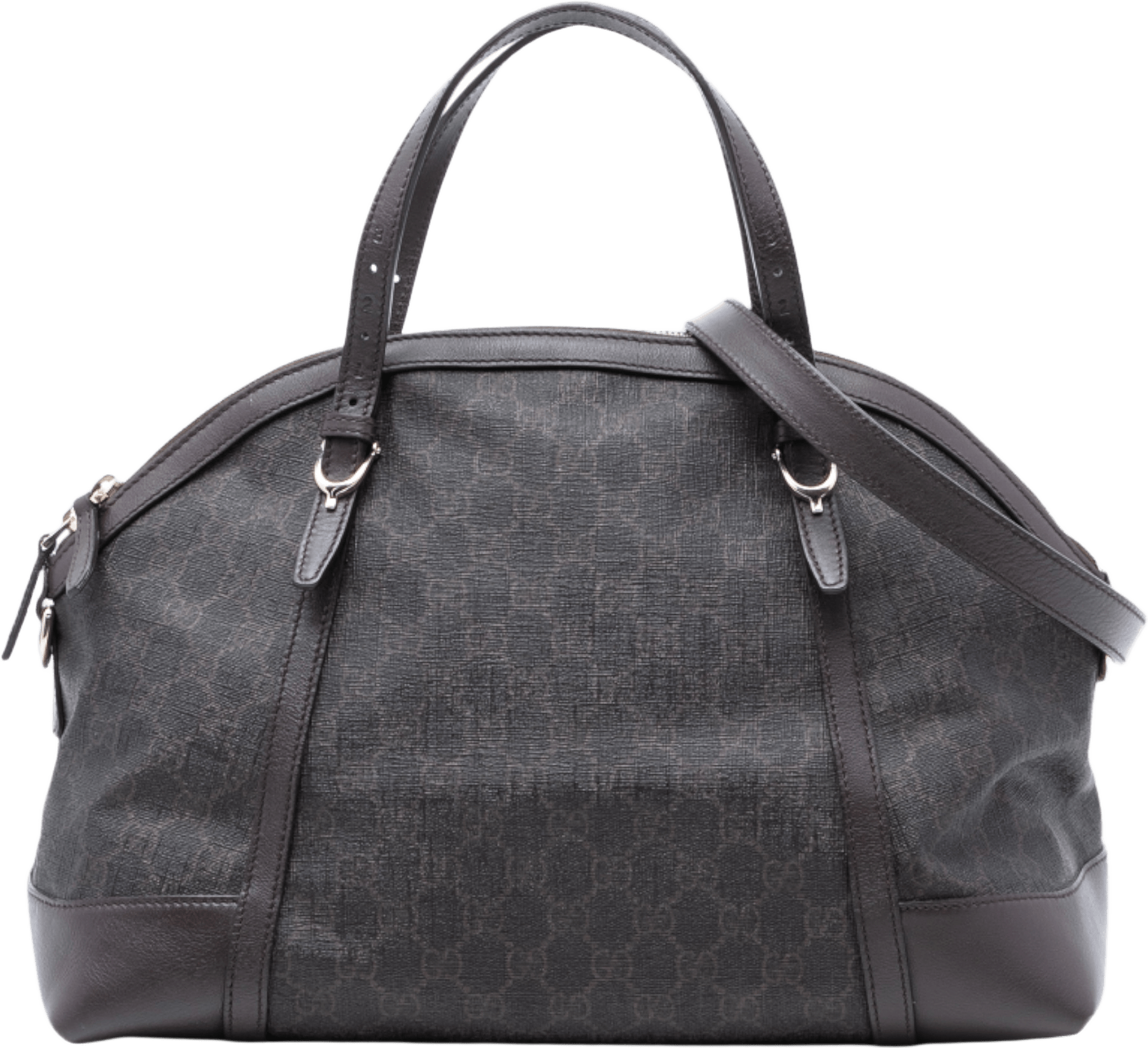 Gucci Large Gg Supreme Nice Dome Satchel, från Luxclusif, i färgen dark brown.