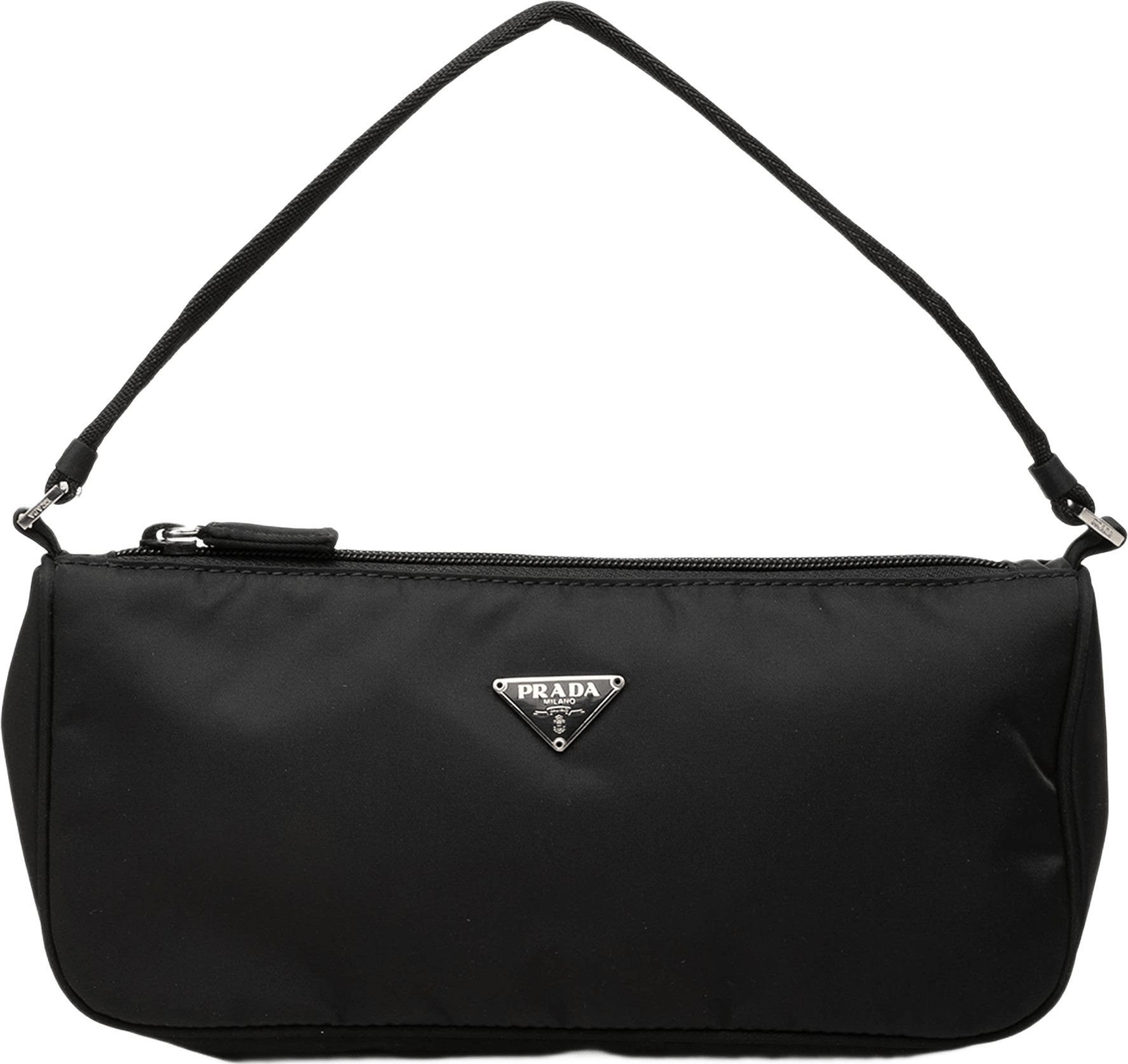 Prada Tessuto Pochette, från Luxclusif, i färgen svart.