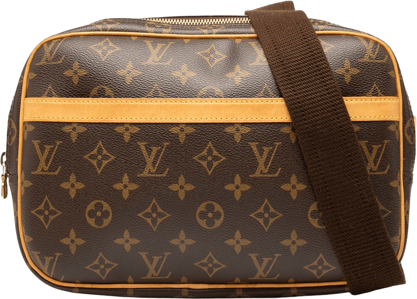 Louis Vuitton Monogram Reporter Pm, från Luxclusif, i färgen brown.