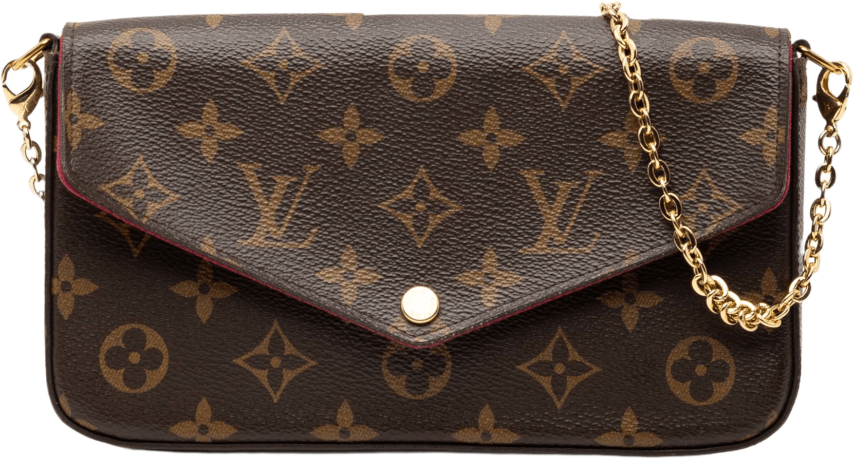 Louis Vuitton Monogram Pochette Felicie, från Luxclusif, i färgen brown.