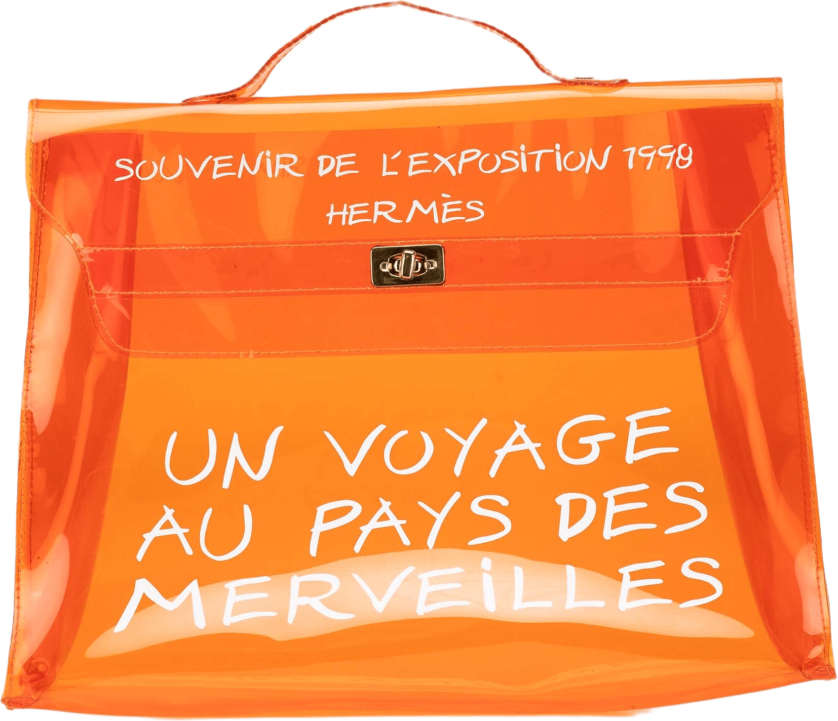 Hermès Vinyl Souvenir De L Exposition Kelly Handbag
