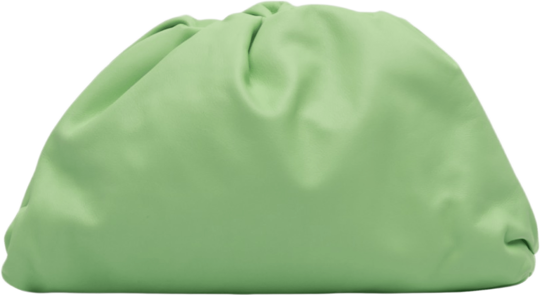 Bottega Veneta Teen Lambskin The Pouch, från Luxclusif, i färgen light green.