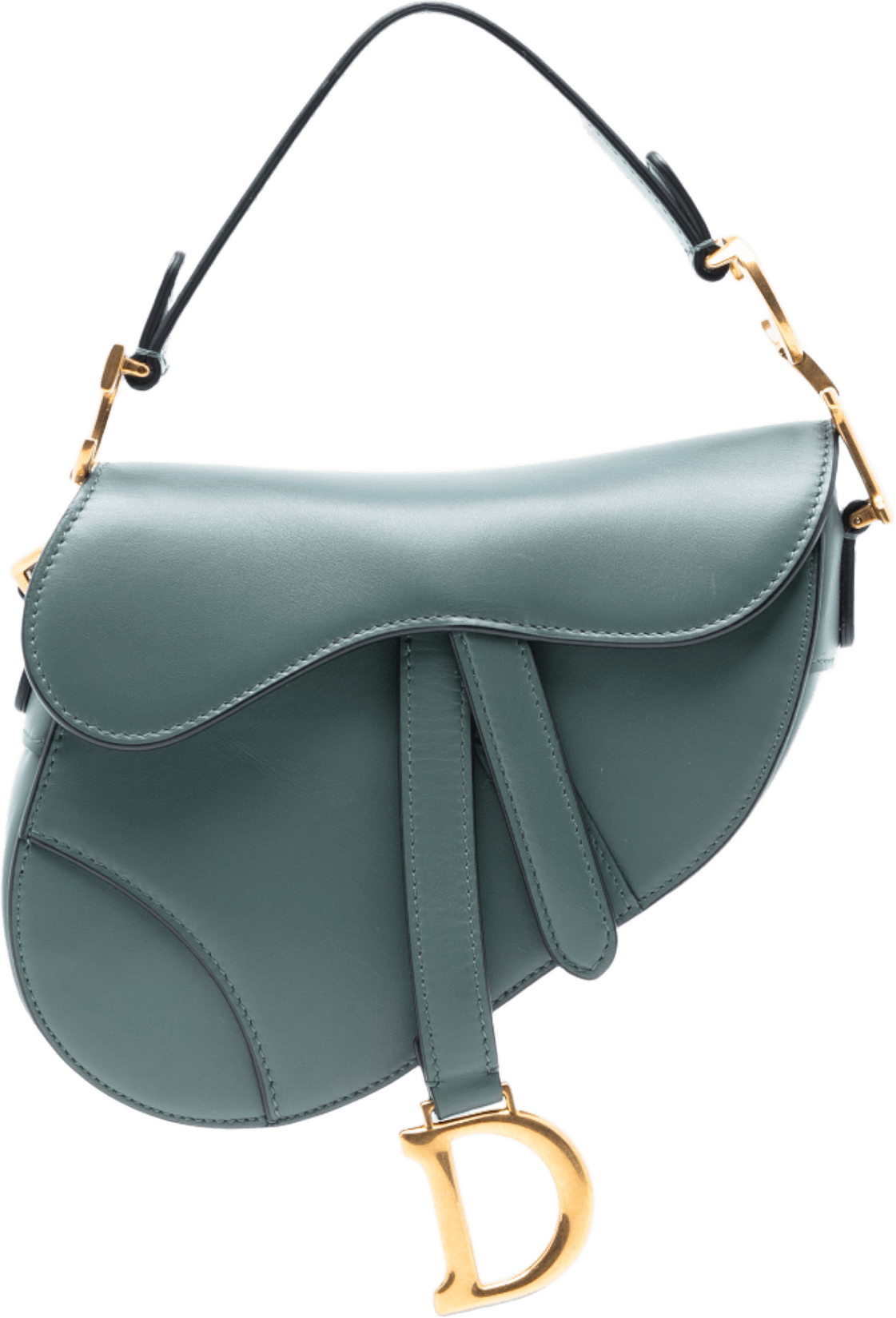 Dior Mini Smooth Calfskin Saddle Bag, från Luxclusif, i färgen mint.