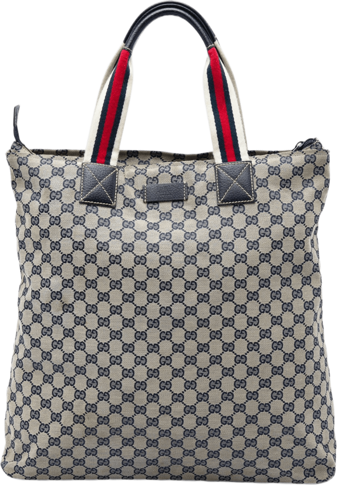 Gucci Gg Canvas Web Vertical Tote, från Luxclusif, i färgen beige.