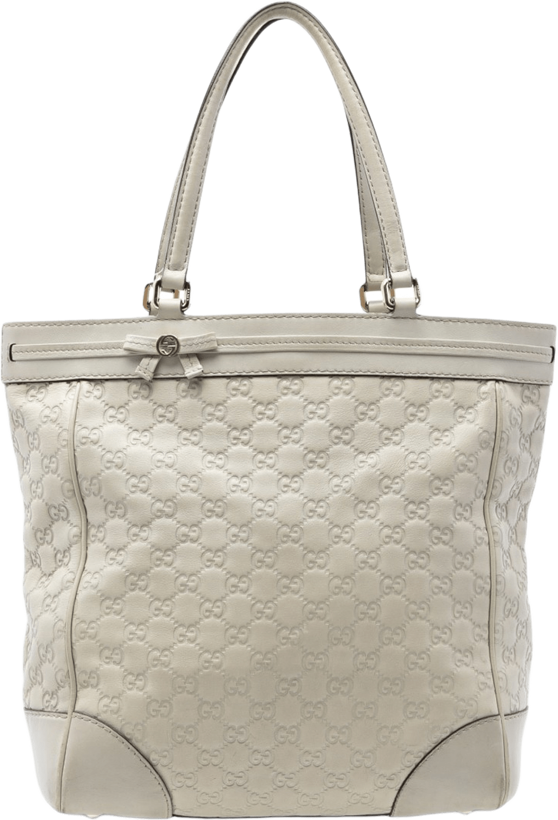 Gucci Guccissima Mayfair Tote, från Luxclusif, i färgen white.