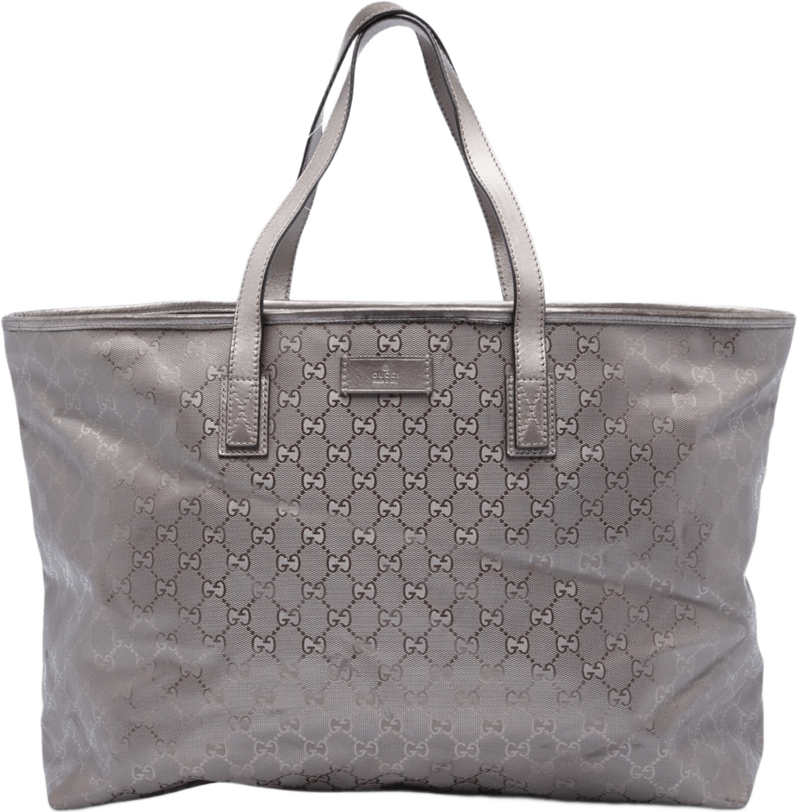 Gucci Large Gg Imprime Tote, från Luxclusif, i färgen silver.