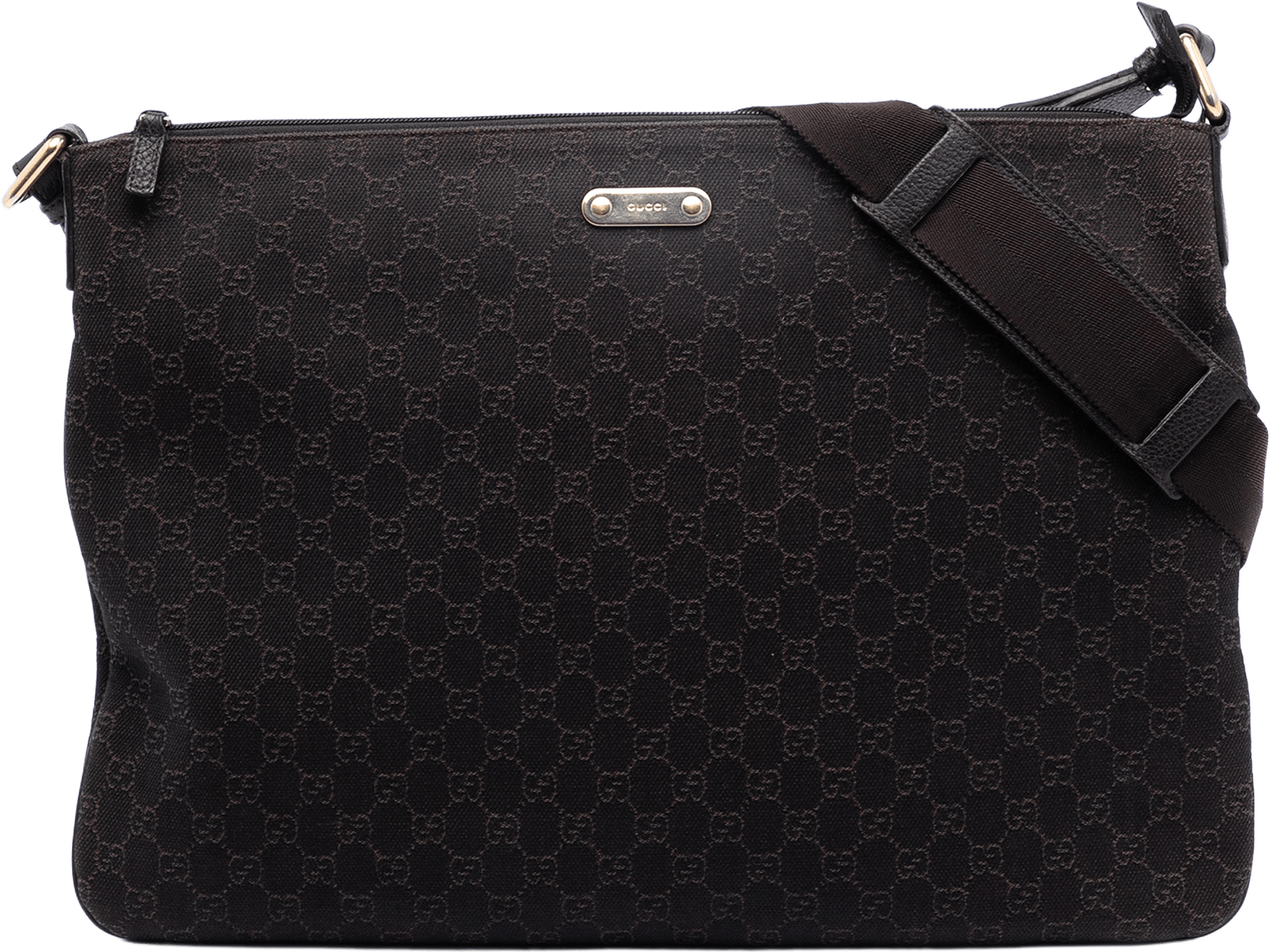 Gucci Gg Denim Crossbody, från Luxclusif, i färgen dark brown.