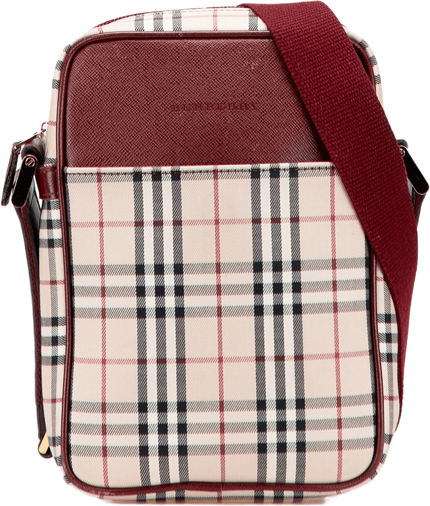 Burberry House Check Canvas Crossbody, från Luxclusif, i färgen beige.