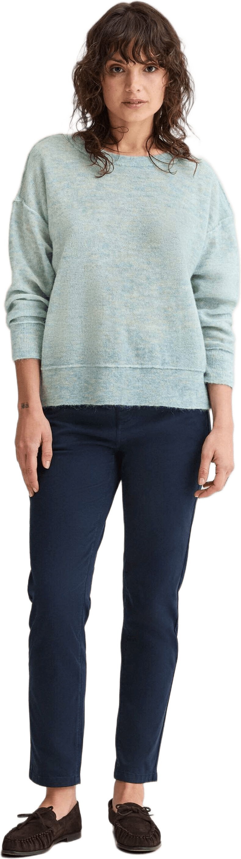 Alicia Mohair Sweater, från Newhouse, i färgen ljus aquablå.