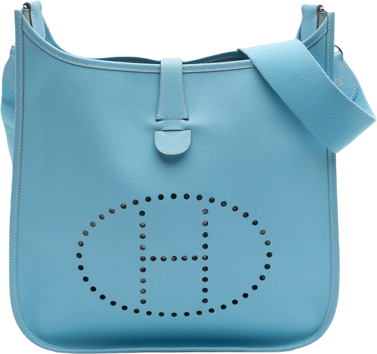 Hermès Clemence Evelyne Iii 33, från Luxclusif, i färgen light blue.