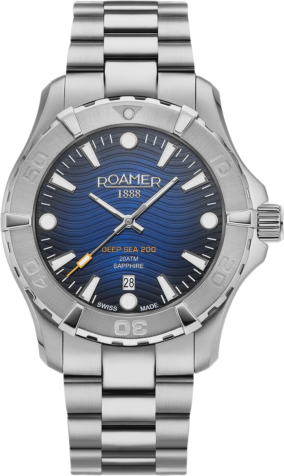 Roamer Deep Sea 200 Herr Blå/stållänk - 860833 41 45 70, från ROAMER, i färgen 1.