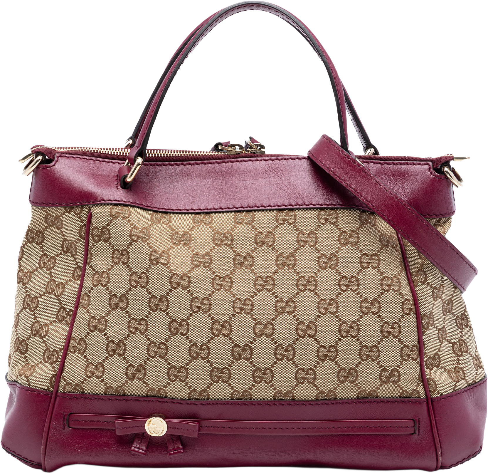 Gucci Gg Canvas Mayfair Satchel, från Luxclusif, i färgen beige.