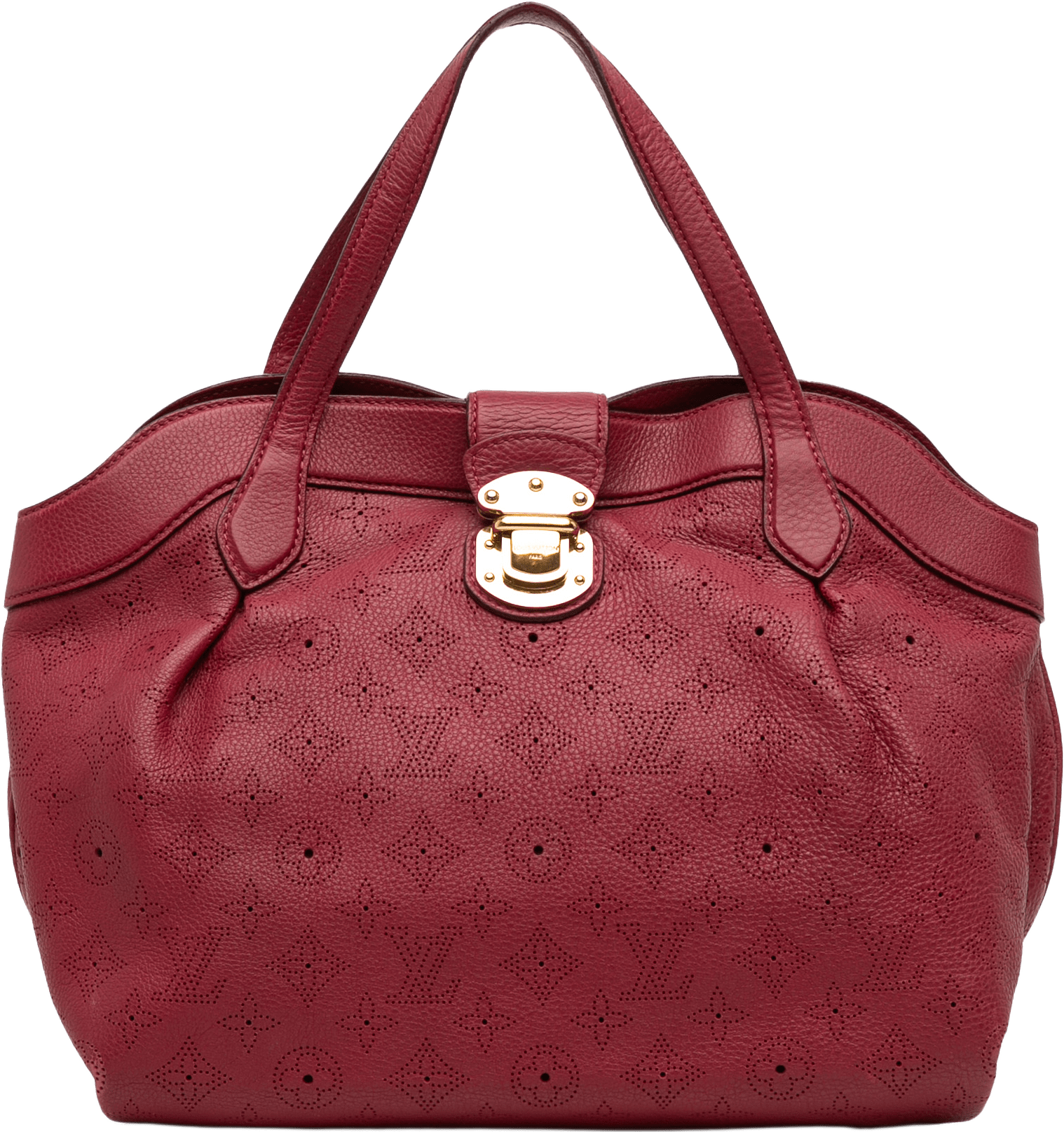 Louis Vuitton Monogram Mahina Cirrus Pm, från Luxclusif, i färgen red.