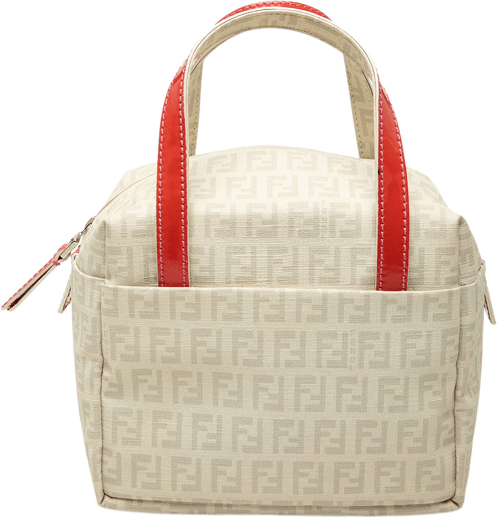 Fendi Mini Zucchino Spalmati Handbag, från Luxclusif, i färgen vit.